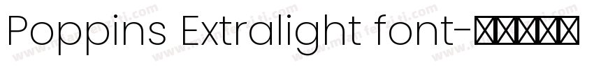 Poppins Extralight font字体转换
